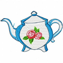 Teapots Embroidery Design 4 Teapots Embroidery Design 4